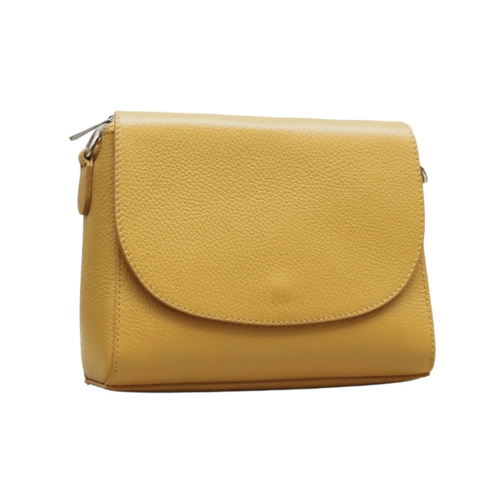 Geanta de mana, Moranti, Piele naturala, Galben