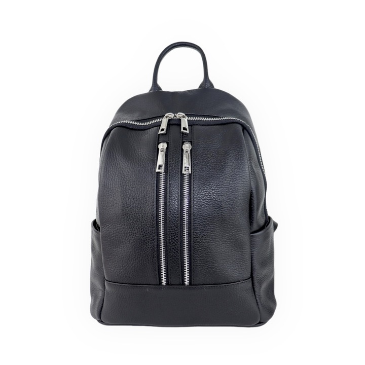 Rucsac dama, Moranti, Piele naturala, Negru