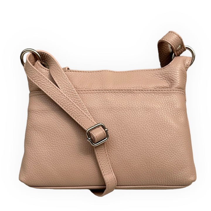 Messenger táska, Moranti, Természetes bőr, Nude