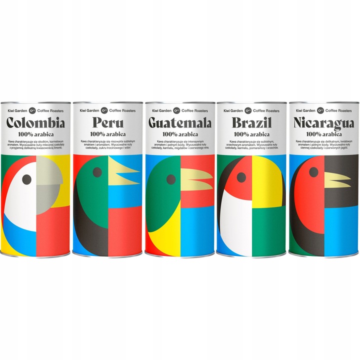 Frissen pörkölt kávébab, Kiwi Garden, 5x200g, többszínű