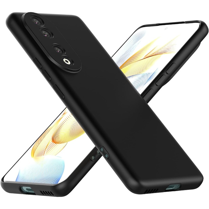 Husa pentru Honor 90 Liquid Silicone, Aiyando, negru