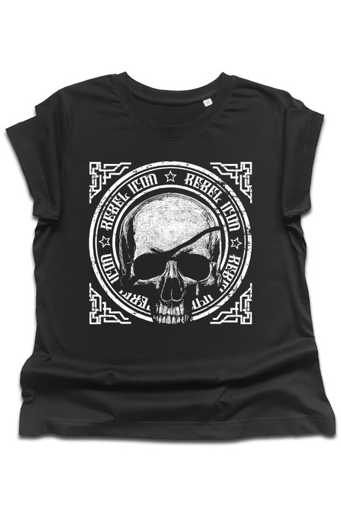Tricou dama, Rebel Icon The Saint, Negru