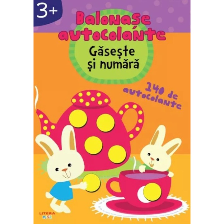 Balonase autocolante. Gaseste si numara. 3+