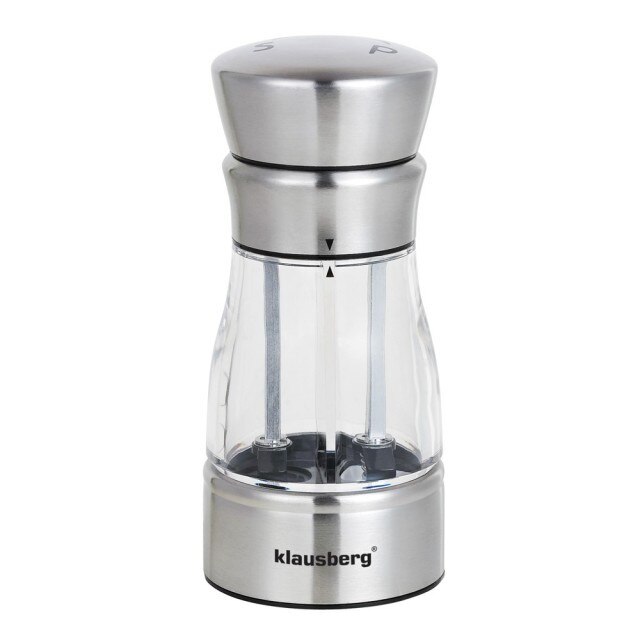 Rasnita 2 in 1 pentru sare si piper Klausberg KB-7019, 2 compartimente