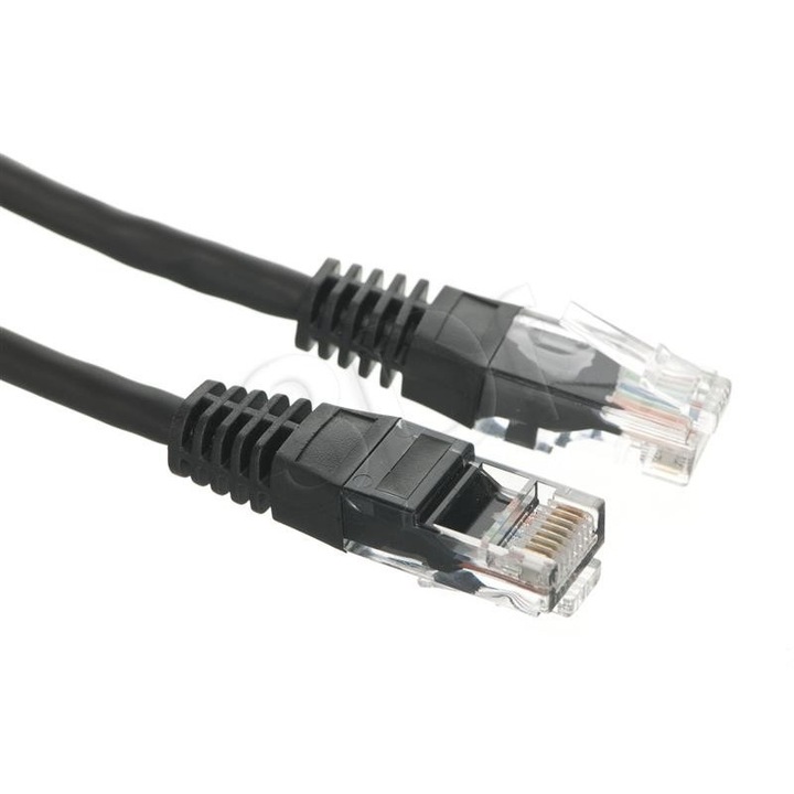 Пач кабел UTP A-Lan Kku5Cza0.5 RJ45 - RJ45, Черен
