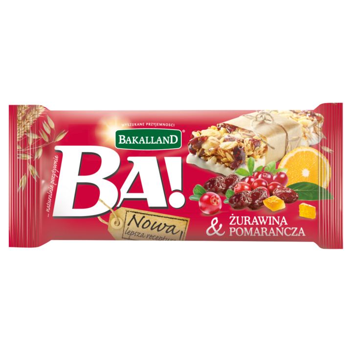 Baton de cereale afine/portocale, Bakalland, 40 g