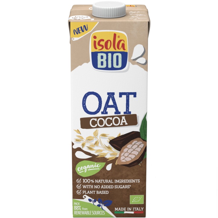 Bautura Bio din ovaz cu cacao, Isola Bio 1L