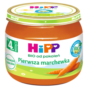 Mancare pentru bebelusi, Hipp, Morcov, 4 Luni, 80g
