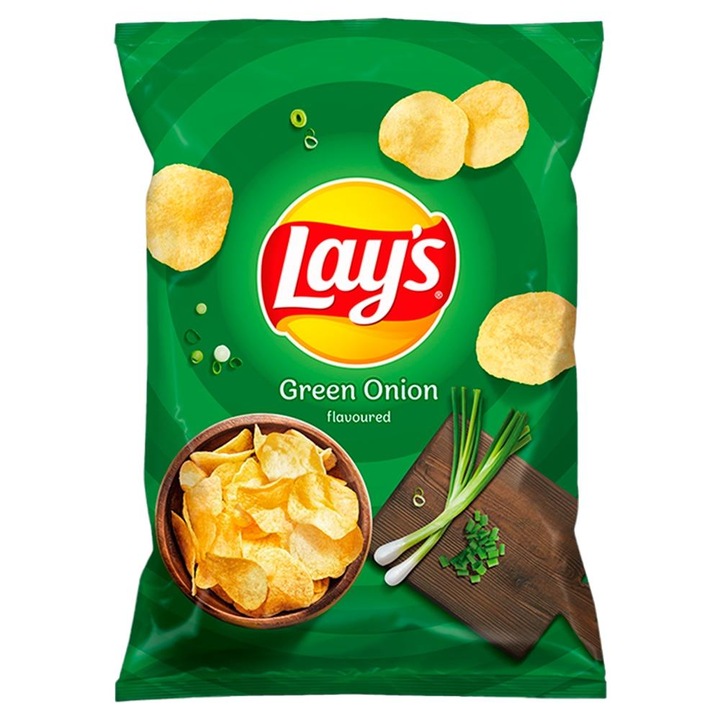 Burgonya chips, Lay'S, Zöldhagyma ízzel, 40 g