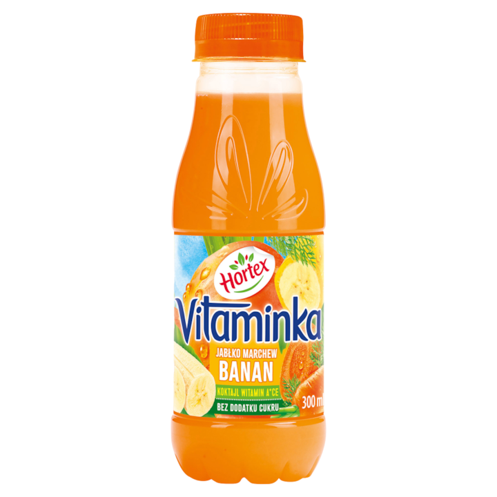 Suc de banane/morcovi, Hortex, Multicolor, 300ml