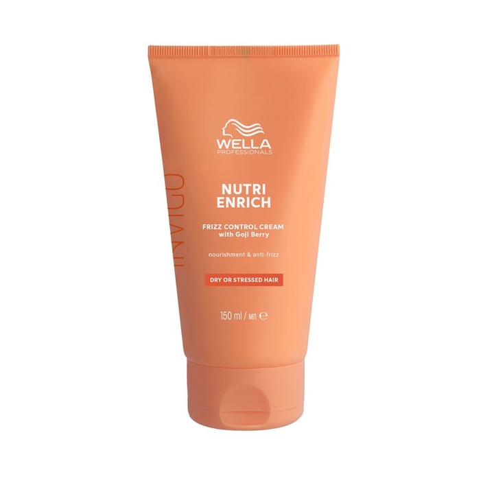 Crema hidratanta fara clatire Wella Professionals Invigo Nutri-Enrich Frizz Control Cream pentru par uscat, 150 ml