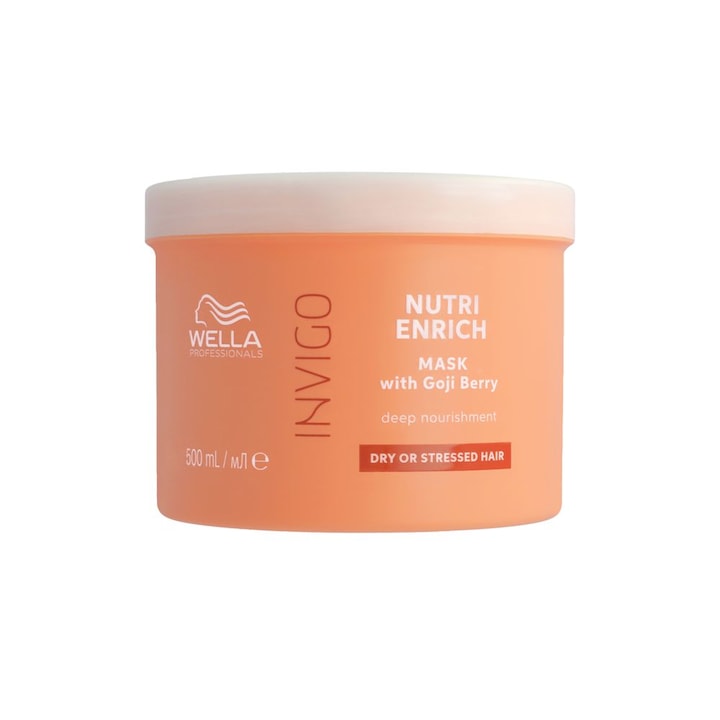Маска Wella Professionals Invigo Nutri-Enrich, Интензивно подхранване за суха и увредена коса, 500 мл