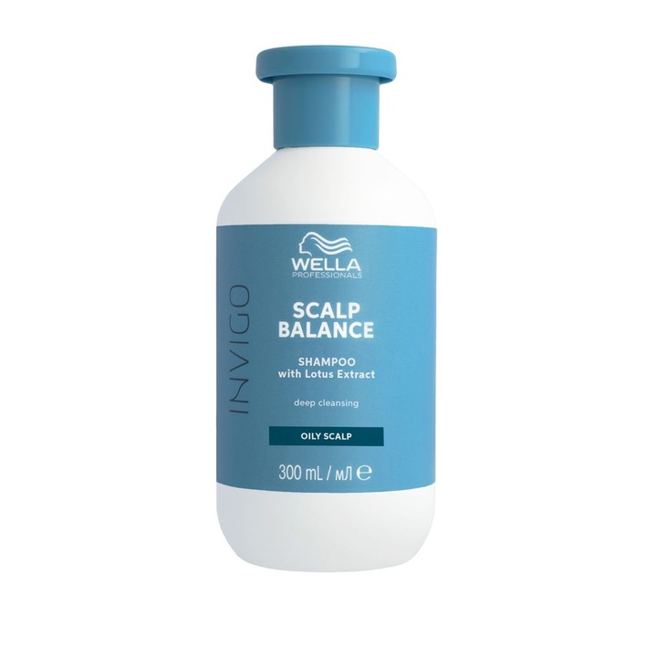 Sampon Wella Professionals Invigo Scalp Balance Deep Cleansing de curatare profunda pentru scalp gras, 300 ml