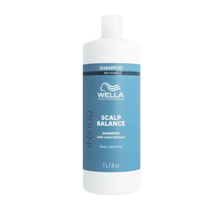 Sampon Wella Professionals Invigo Scalp Balance Deep Cleansing de curatare profunda pentru scalp gras, 1000 ml