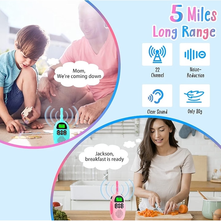 Walkie-Talkie-Set, speziell für Kinder, 3 km Reichweite