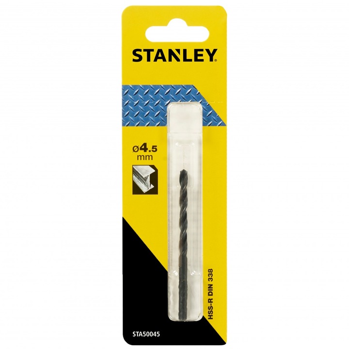 Burghiu, Stanley, Metal, Hss-R, 4.5mm, Argintiu