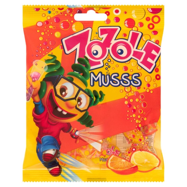 Bomboane cu umplutura, Zozole, Aroma de lamaie si portocale, 75 g