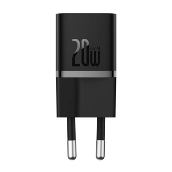 Incarcator Retea Baseus GaN5 Mini Fast Charger, USB-C, 20W, Negru
