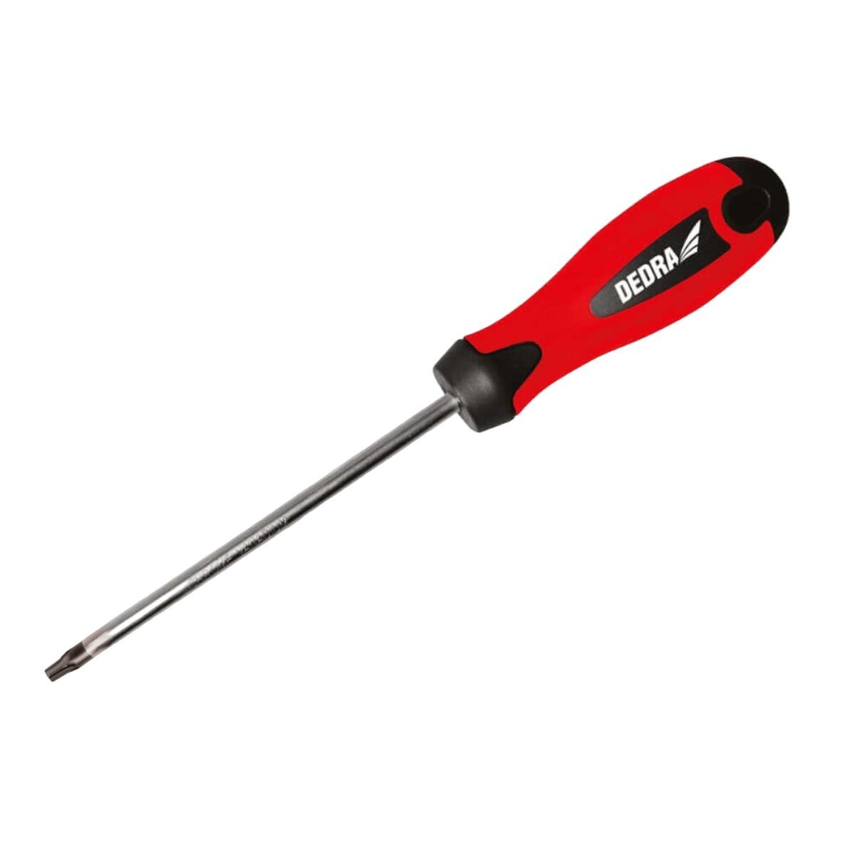 Отвертка Torx, Dedra, стомана, T8 x 80 mm, черно/червено - eMAG.bg