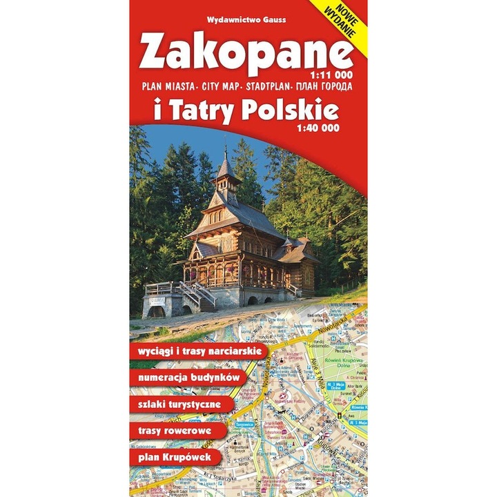 Zakopane i Tatry Polskie. Mapa i 1:40 000