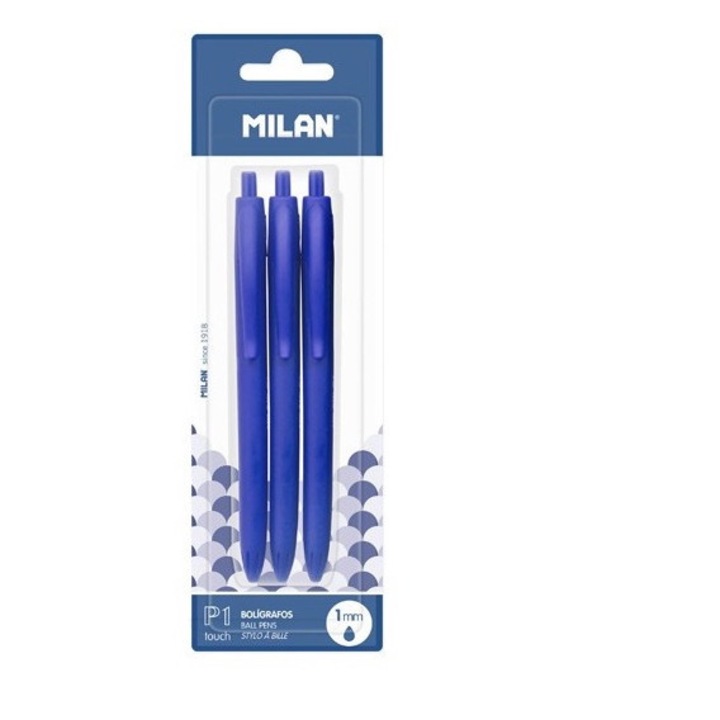 Комплект от 3 химикалки, Milan, Blue