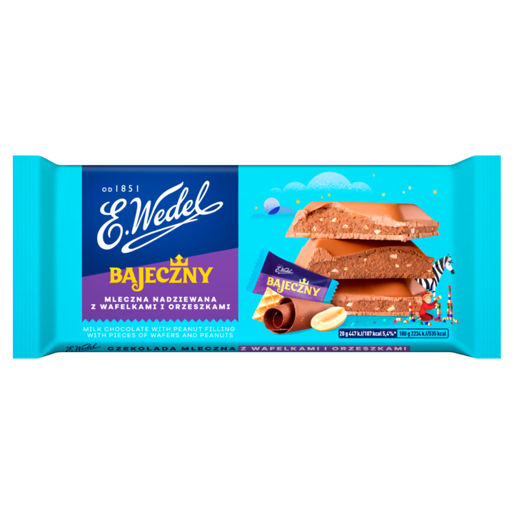 Ciocolata cu lapte si nuci, E. Wedel, 100 g