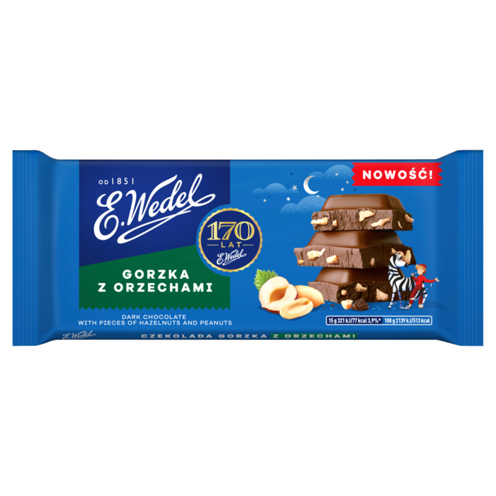Ciocolata cu nuci, E. Wedel, 90 g