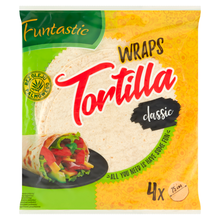 Lipii tortilla de grau, Funtastic, 250 g