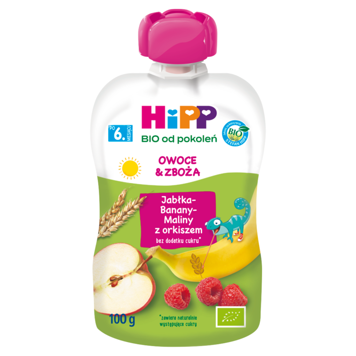 Mousse de fructe, Hipp Bio, 6 luni+, 100g
