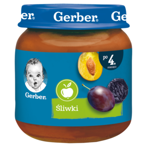 Piure Prune, Gerber, 4 luni+, 125 g