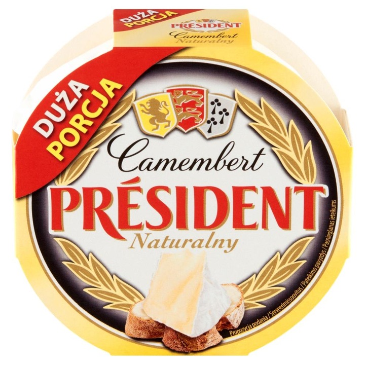Branza Camembert naturala, President, 170g