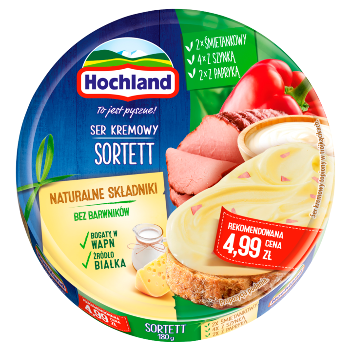 Crema de branza in triunghiuri, Hochland, 180 g