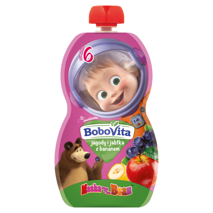 Mousse de fructe, Bobovita, 6 luni+, 100 g