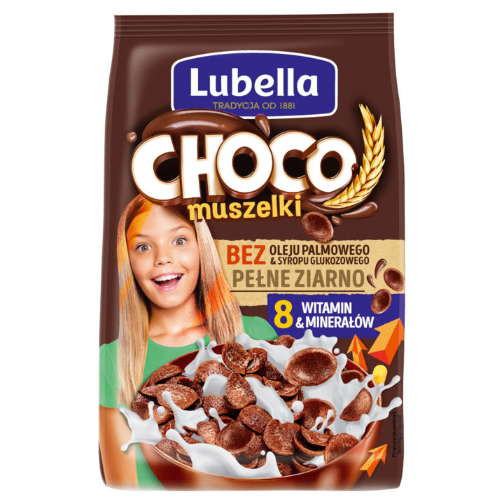 Lubella Choco Cereal Shells Coji cu aroma de ciocolata 500 g