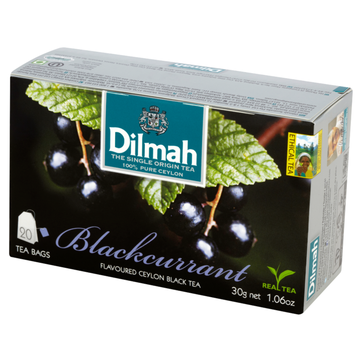 Ceai negru Dilmah Ceylon cu aroma de coacaze negre 30 g (20 pungi)