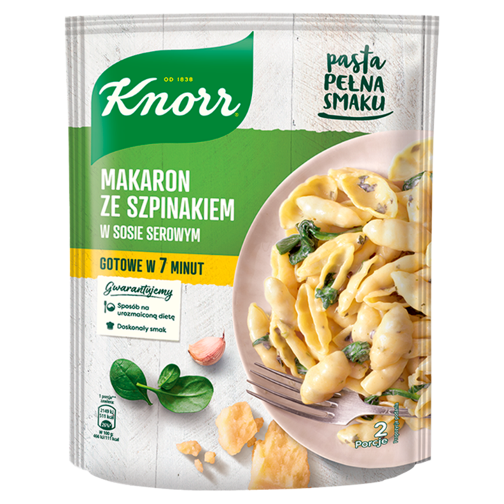 Паста основа със спанак в сос от сирена, Knorr, 160гр