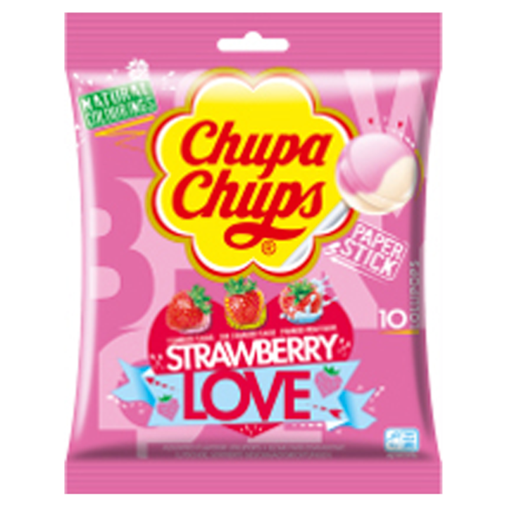 Acadele, Chupa Chups, Strawberry Love, Multicolor, 120g
