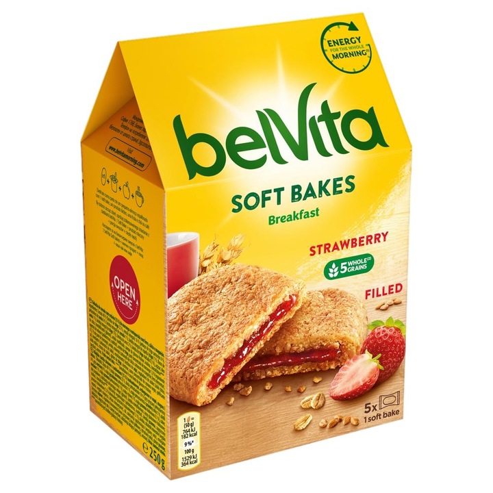Keksz epres töltelékkel, BelVita, 250 g, Multicolor