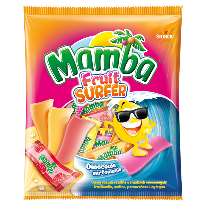 Gume dizolvabile cu arome de fructe, Mamba, 140 g