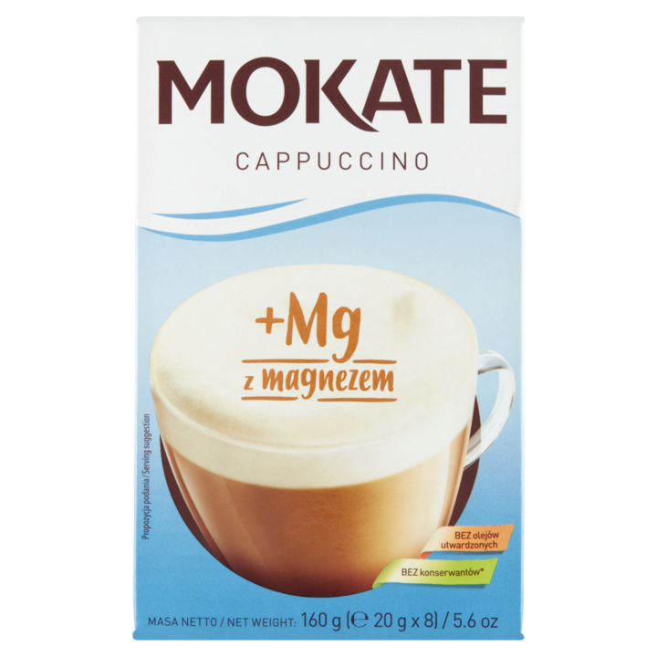 Cappuccino magnéziummal, Mokate, 8 X 20 G16