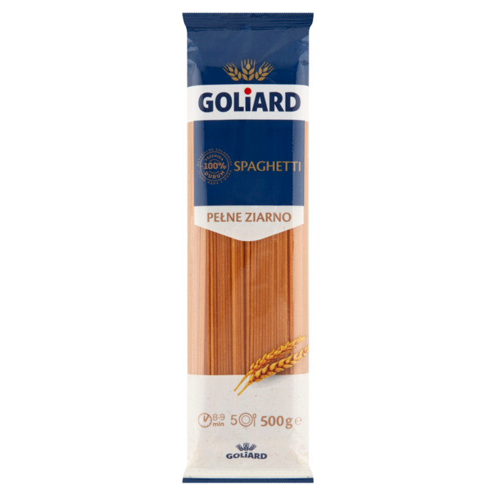 Spagetti tészta teljes kiőrlésű gabonával, Goliard, 500 g