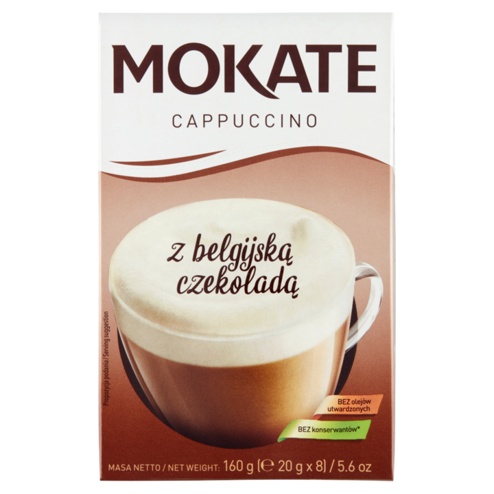 Cappuccino belga csokoládéval, Mokate, 8 x 20 g