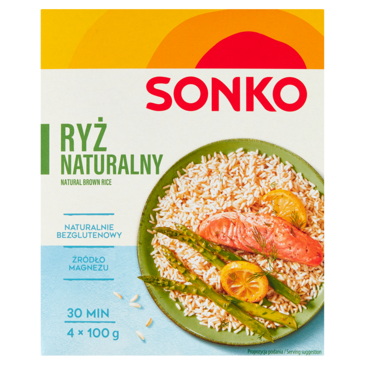 Orez Natural Sonko, Brun, Sursa de Magneziu, 400g