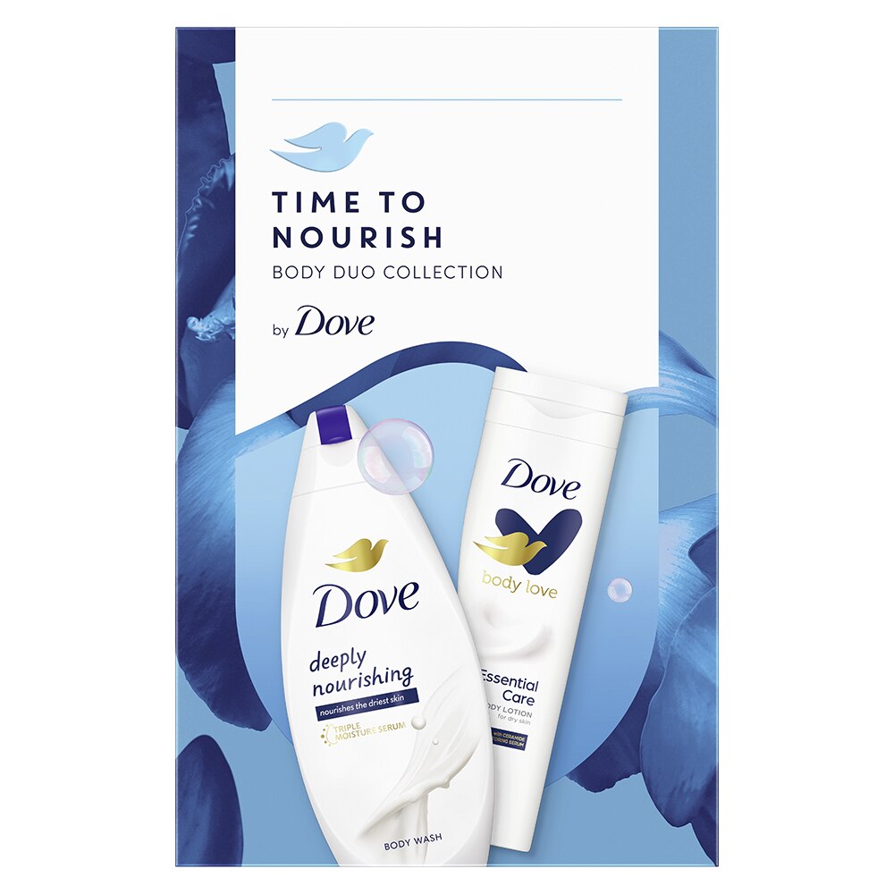 Подаръчен комплект Dove: Душ гел Dove Deeply Nourishing 250 мл + Лосион ...