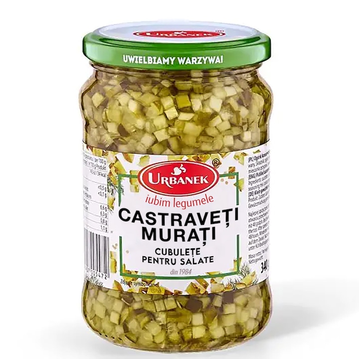 Castraveti cubulete pentru salate, URBANEK, 340g