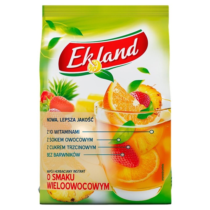 Ceai instant cu aroma de fructe, Ekland, 300 g
