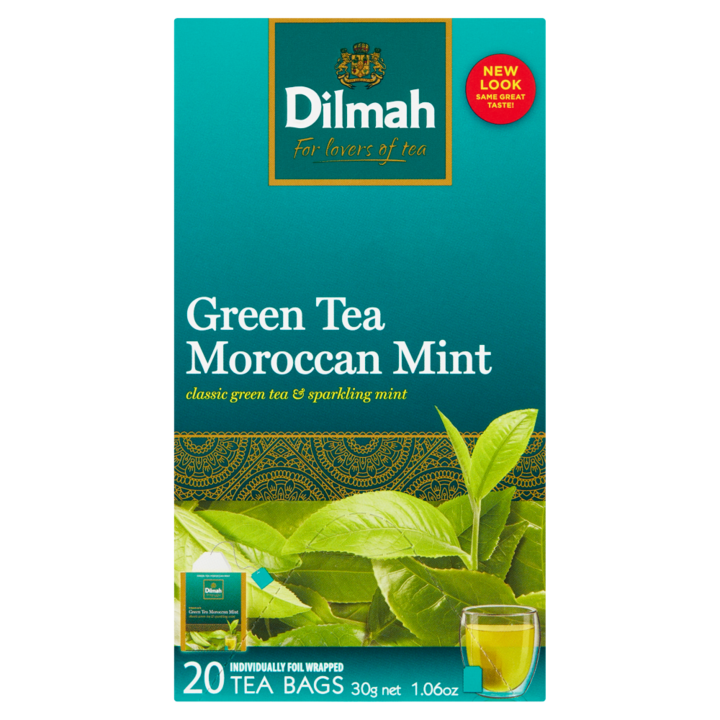 Ceai verde cu frunze de menta, Dilmah, 20 plicuri