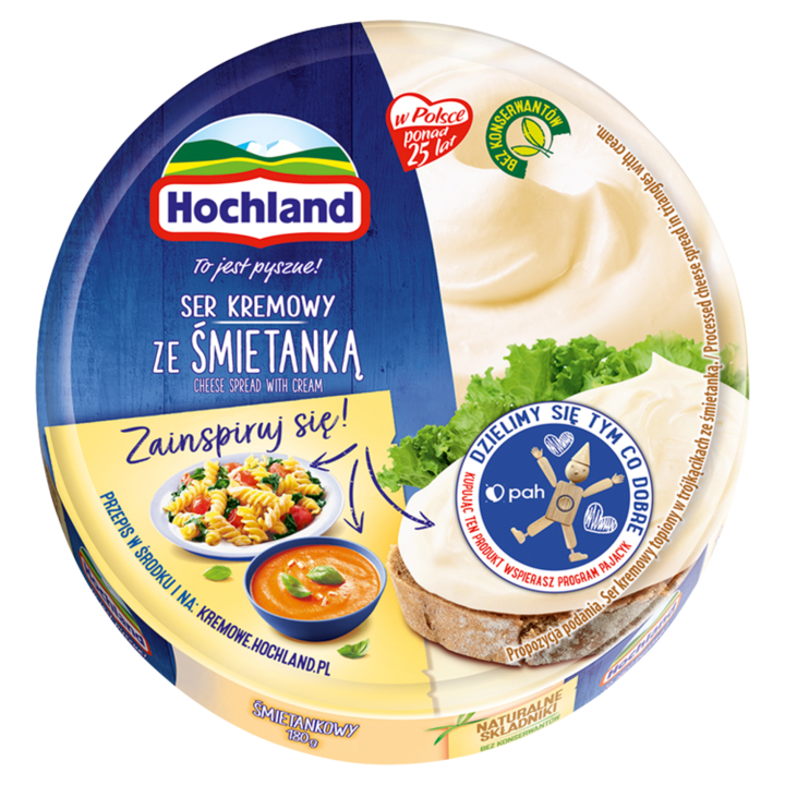 Triunghiuri crema branza, Hochland, 180 g