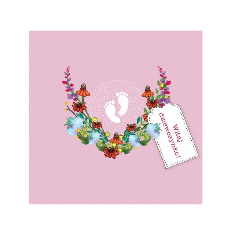 Felicitare, Clear Creations, Witaj dziewczynko!, Multicolor