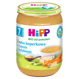 Supa de marar cu orez pentru bebelusi, Hipp, 7m+, 190 g